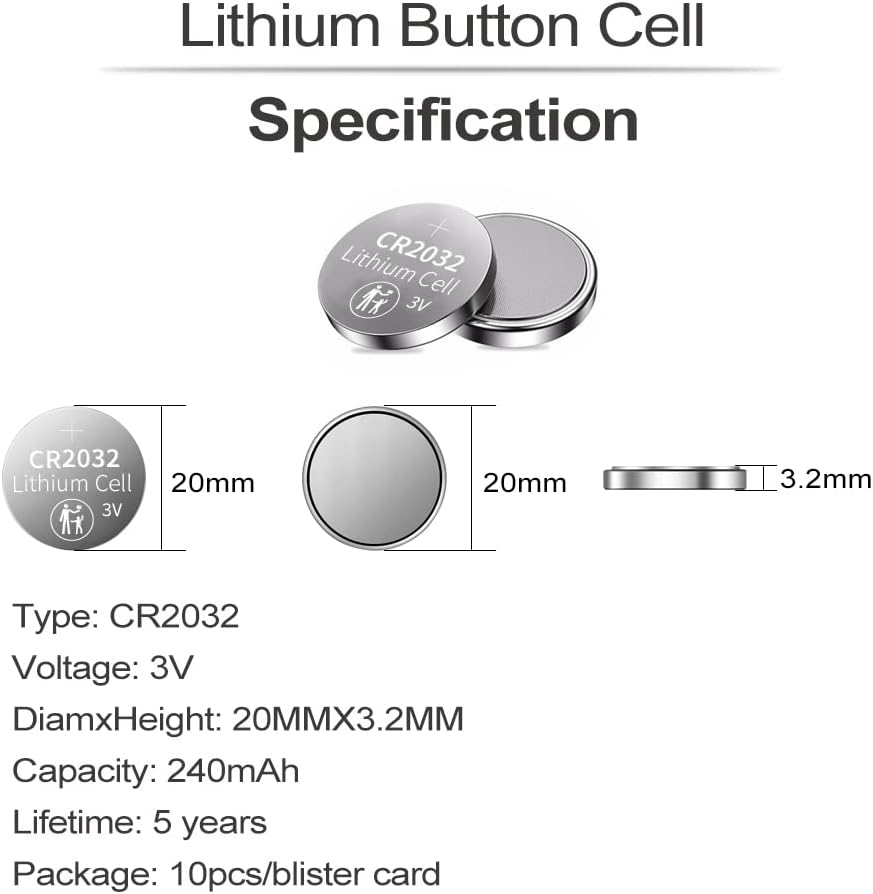 Charlam CR2032 3V Lithium Battery